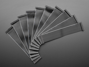Top Down Shot of the GPIO Ribbon Cable for Raspberry Pi Model A & B - 26-pin - 10-pk