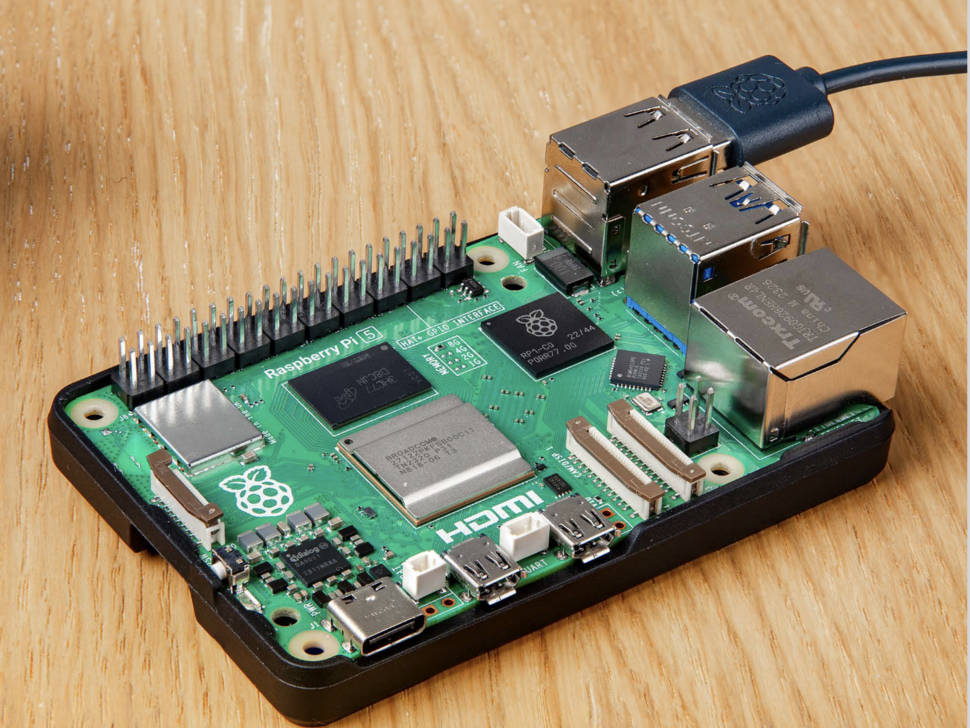 Additional angled picture of Raspberry Pi 5 bumper.