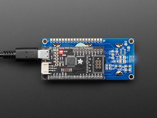 Demo Shot of the Adafruit USB + Serial LCD Backpack Add-On with Cable.