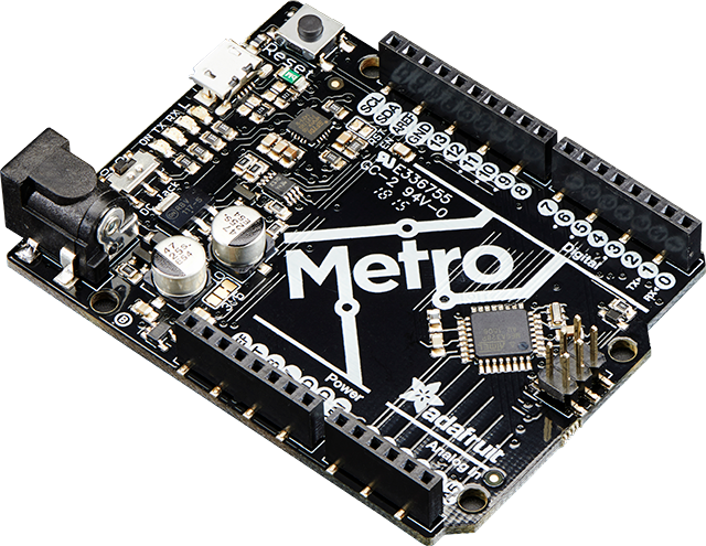 Top view of an Adafruit Metro